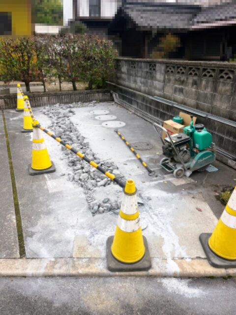 岡山県井原市O様邸　排水設備工事